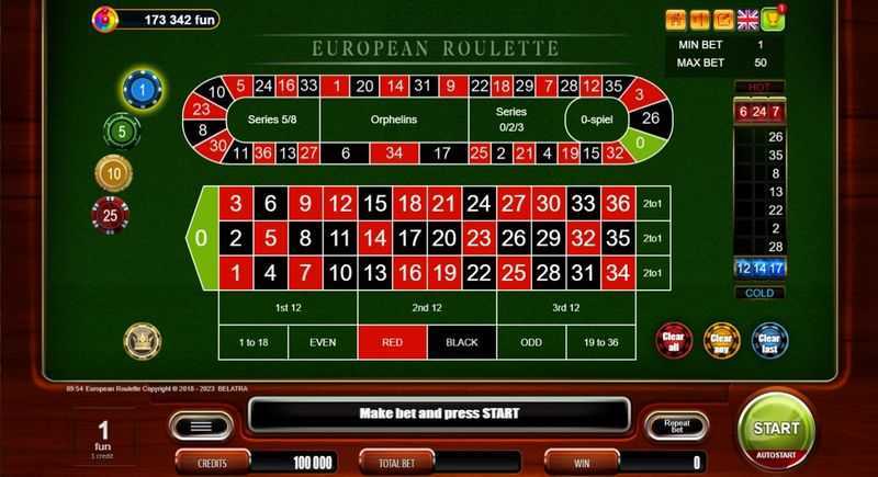 Play European Roulette