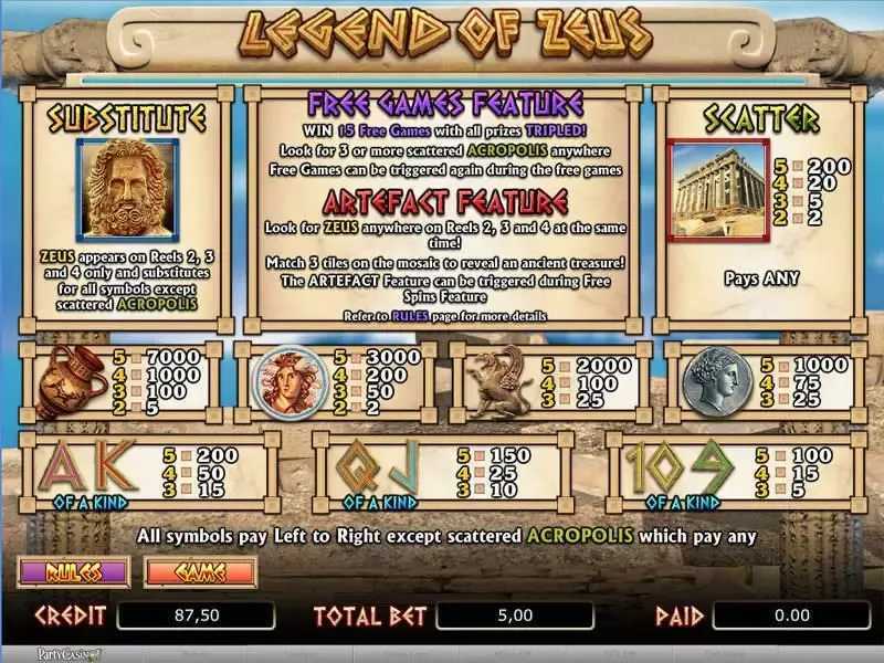 Play Legend of Zeus