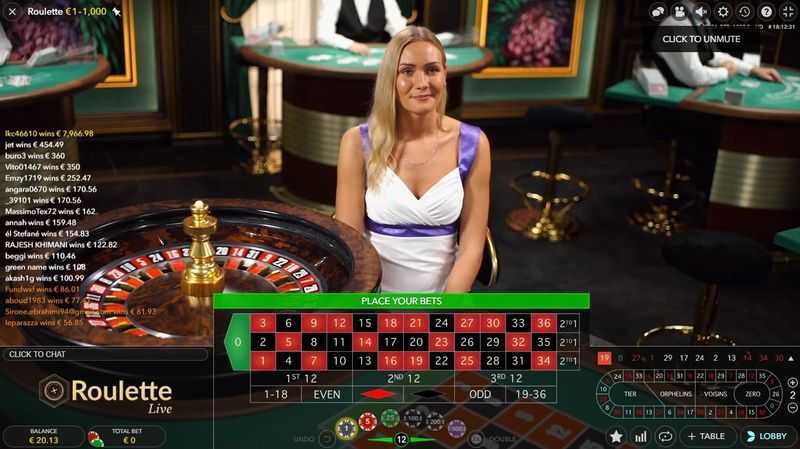 Play Roulette Live Casino