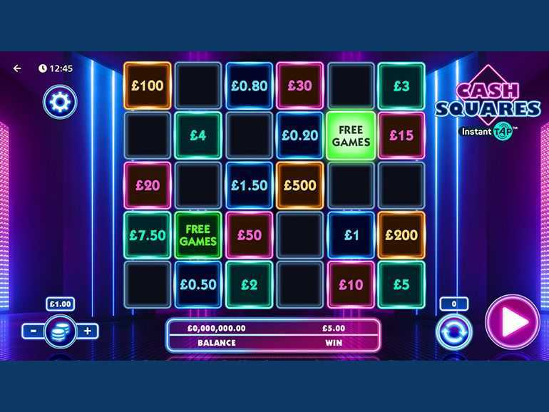 Play Cash Squares Instant Tap