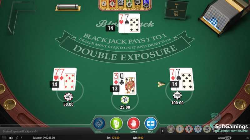 Play Double Exposure Blackjack MH