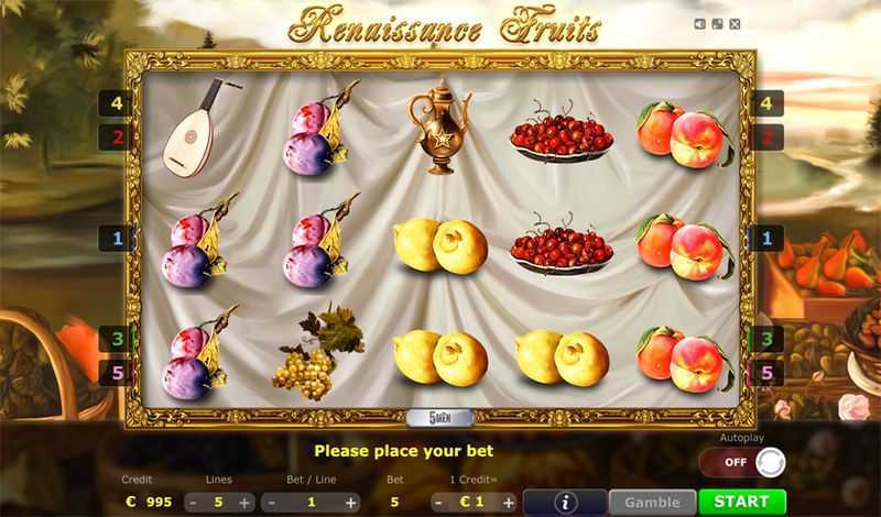 Slot Renaissance Fruits 3 Slot Renaissance Fruits 3