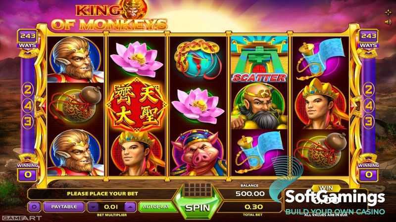 Slot King Of Monkeys Gameart 1 Slot King Of Monkeys Gameart 1