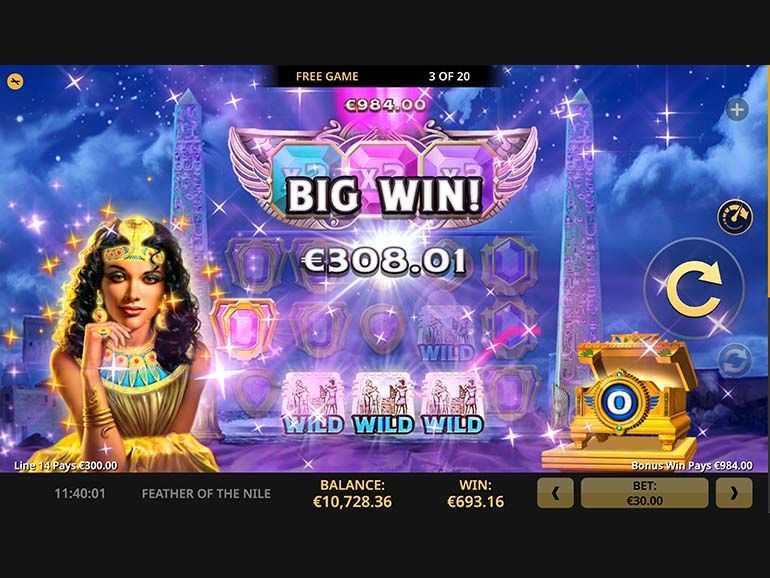 Slot Feather Of The Nile Jackpot 3