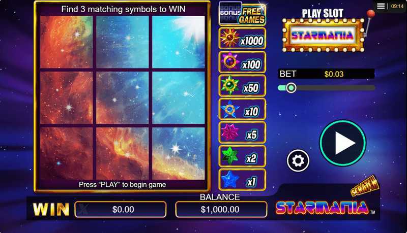 Slot Scratch Starmania 2
