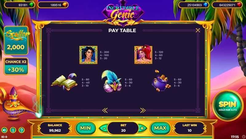 Slot Incredible Genie 2
