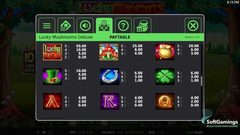 Slot Lucky Mushrooms Deluxe 1 Slot Lucky Mushrooms Deluxe 1