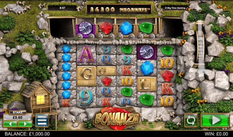 Bonanza Megaways — base gameplay screenshot