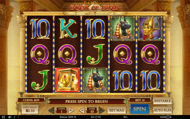 Book of Dead — base gameplay screenshot