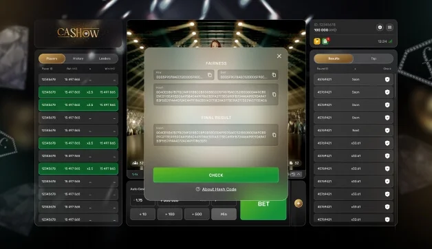 Cash Show — winning combination