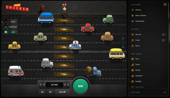 Chicken Crash — base gameplay screenshot