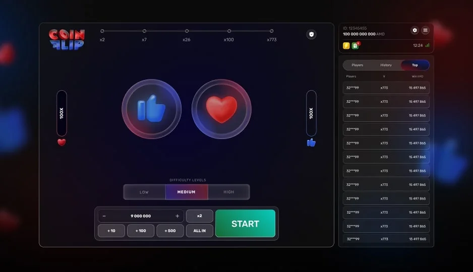 Coin Flip — game rules and RTP