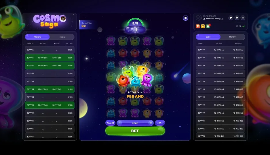 Cosmo Saga — game rules and RTP