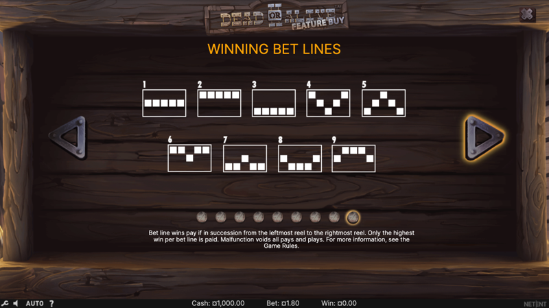 Dead or Alive 2 — winning bet lines Dead or Alive 2 — winning bet lines