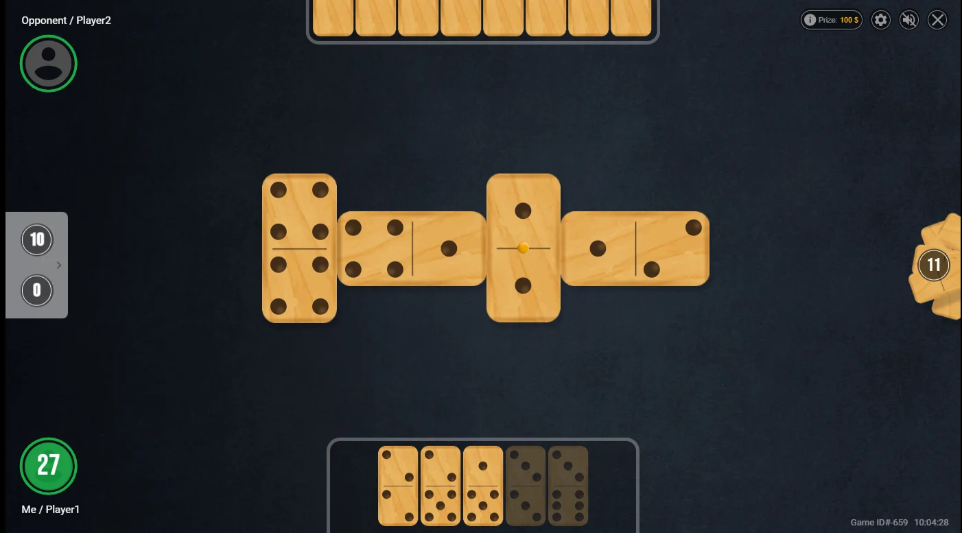 Dominoes — winning combination