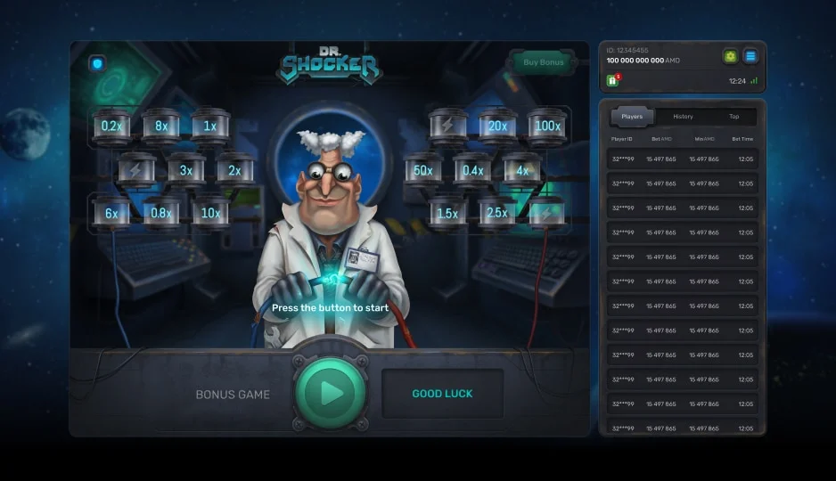 Dr. Shocker — game rules and RTP