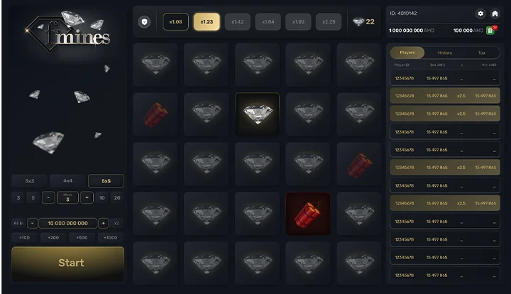 F-Mines — base gameplay screenshot F-Mines — base gameplay screenshot