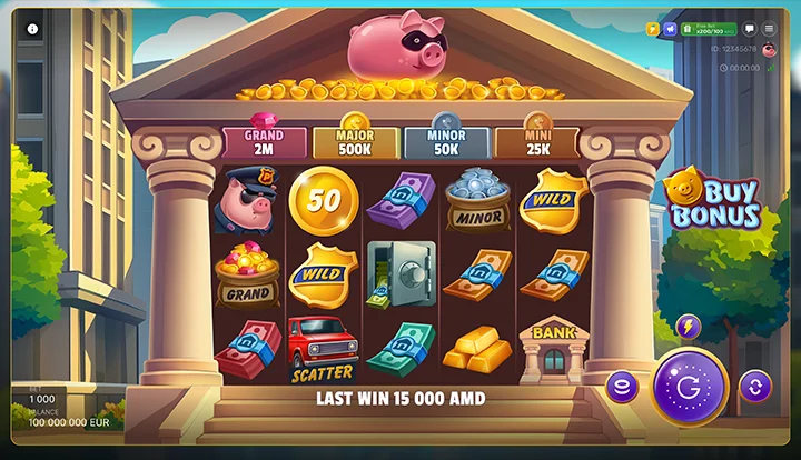 Gangsta Piggy: Hold And Win — base gameplay screenshot