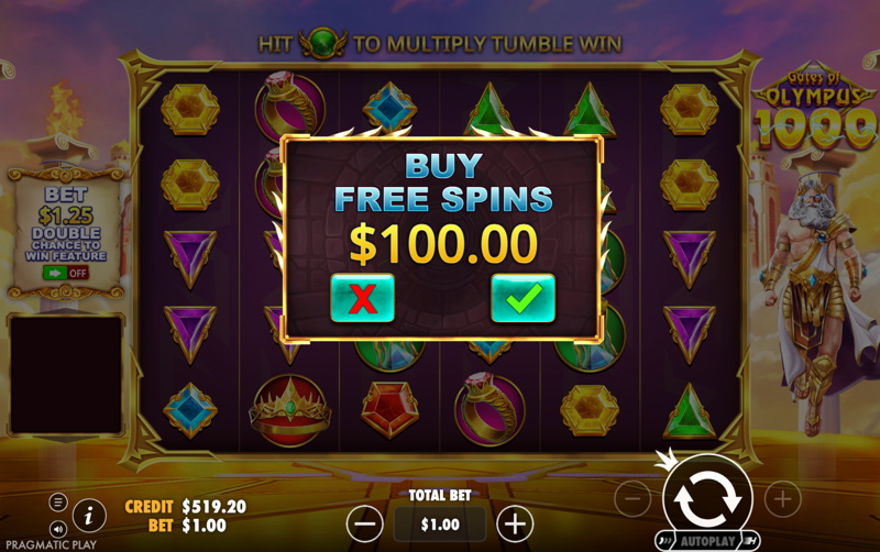 Gates of Olympus 1000 — buy free spins option