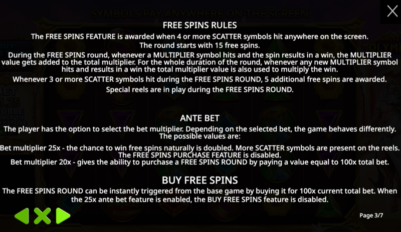 Gates of Olympus — free spins rules and expanding symbol