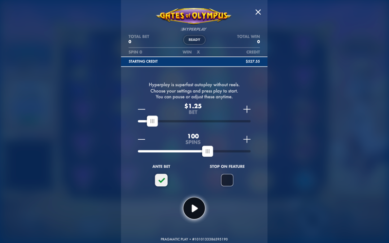 Gates of Olympus — Hyperplay mode