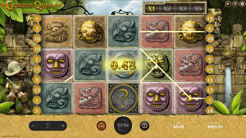 Gonzo's Quest — winning combination