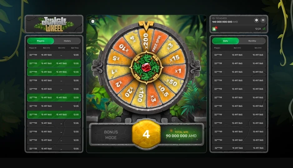 Jungle Wheel — game rules and RTP