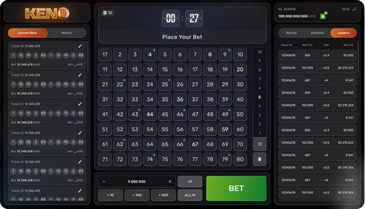 Keno — base gameplay screenshot