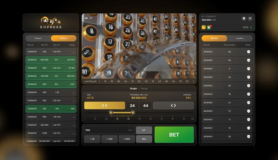 Keno Express — game rules and RTP