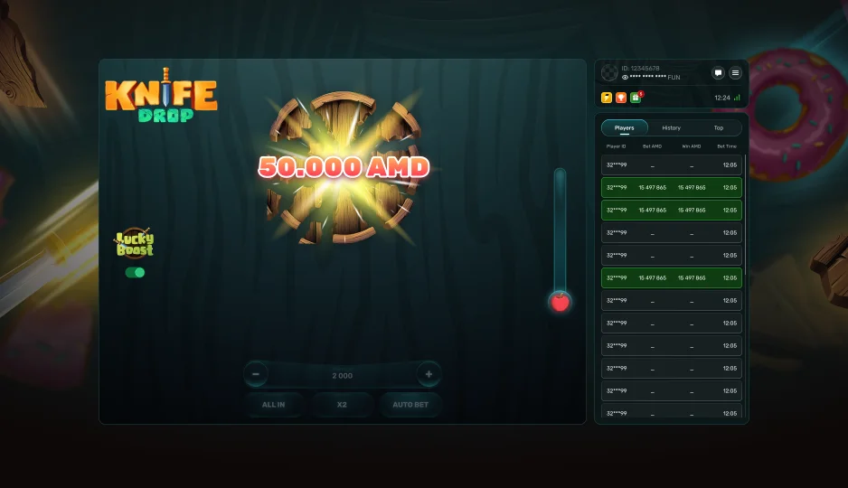 Knife Drop — game rules and RTP