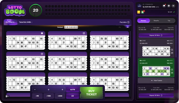 Lotto Boom — base gameplay screenshot