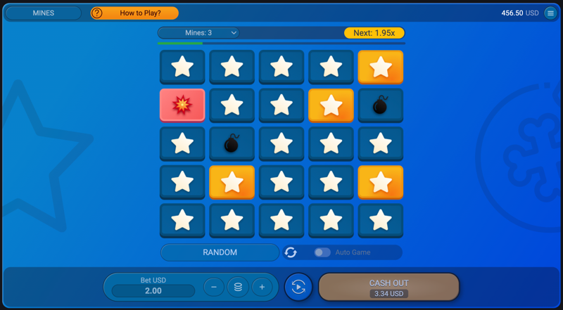 Mines — game over screen Mines — game over screen