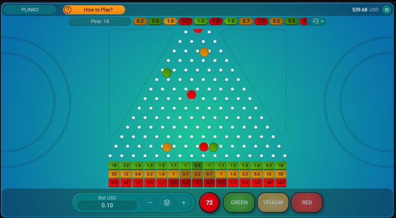 Plinko — auto spins in action