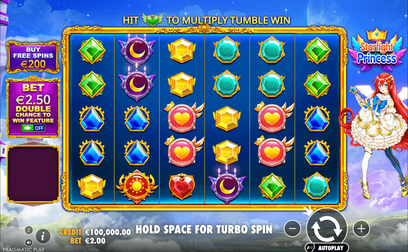 Starlight Princess — base gameplay screenshot