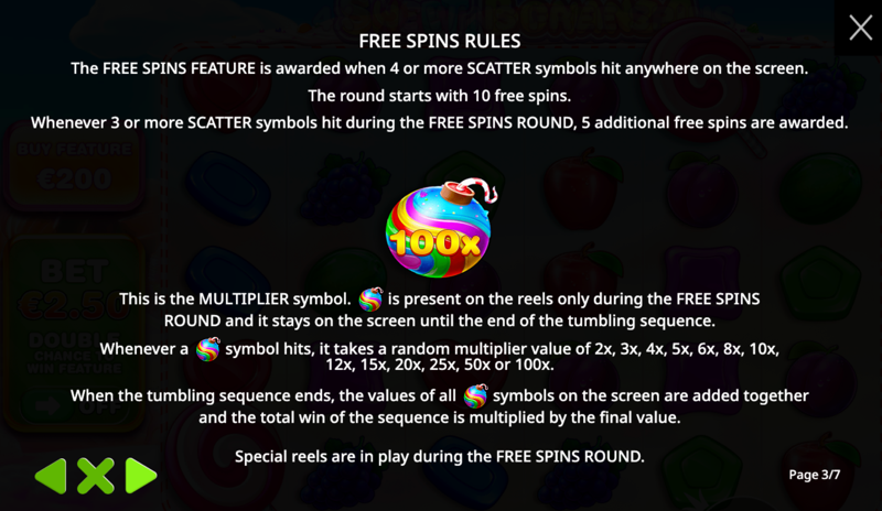 Sweet Bonanza — free spins rules and expanding symbol
