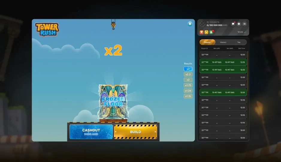 Tower Rush — game rules and RTP