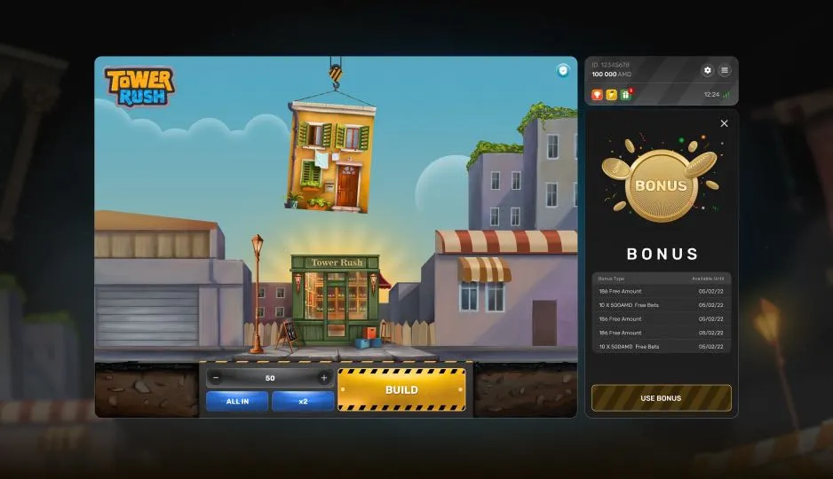 Tower Rush — winning combination