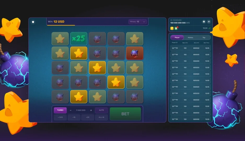 Turbo Mines — game rules and RTP