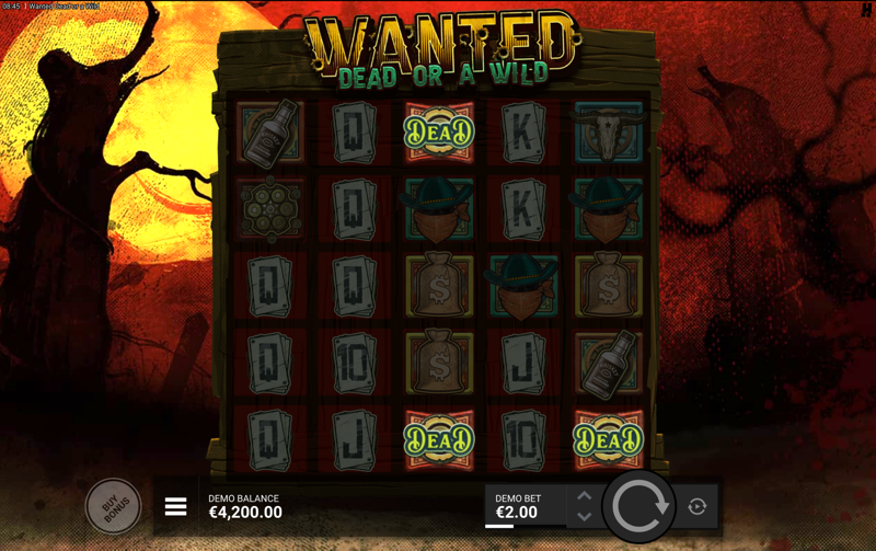 Wanted Dead or a Wild — Dead free spins mode