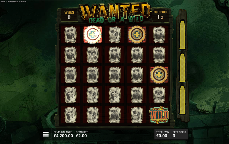 Wanted Dead or a Wild — free spins feature