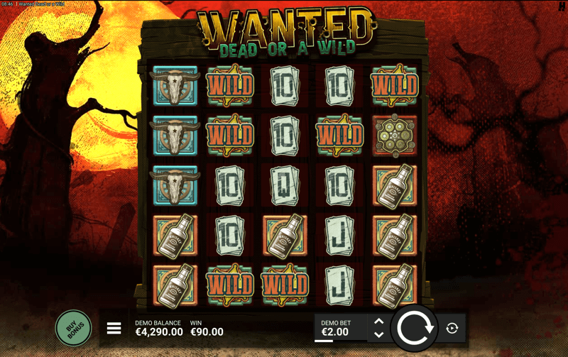 Wanted Dead or a Wild — wild symbol feature