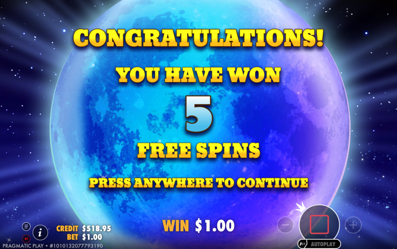 Wolf Gold — free spins triggered