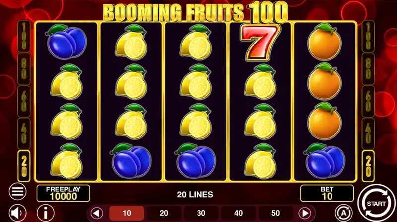 Play Booming Fruits 100 by 1spin4win