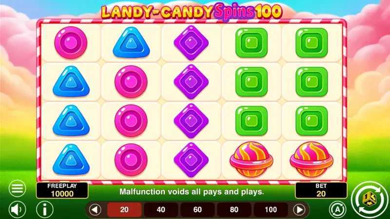 Play Landy-Candy Spins 100 by 1spin4win