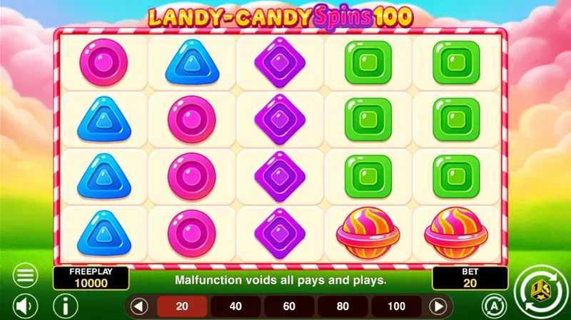 Play Landy-Candy Spins 100 by 1spin4win