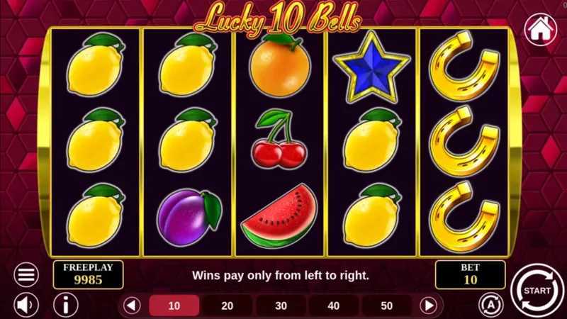 Play Lucky 10 Bells by 1spin4win