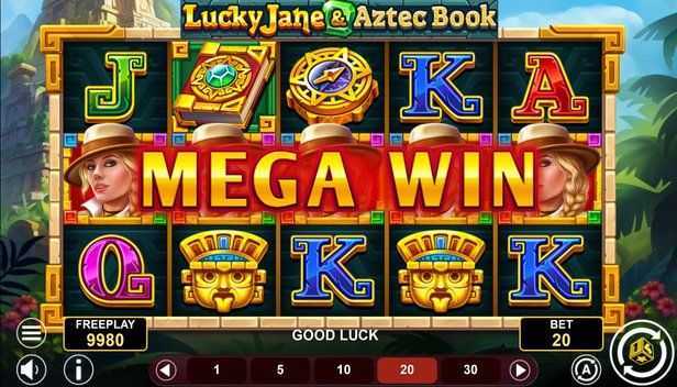 Play Lucky Jane and Aztec Book by 1spin4win