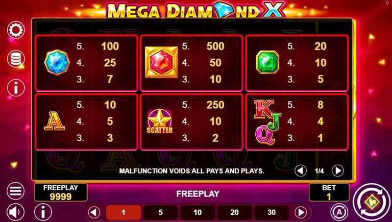 Play Mega Diamond X by 1spin4win