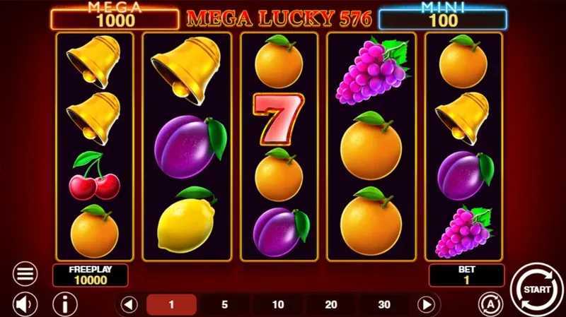 Play Mega Lucky 576 by 1spin4win