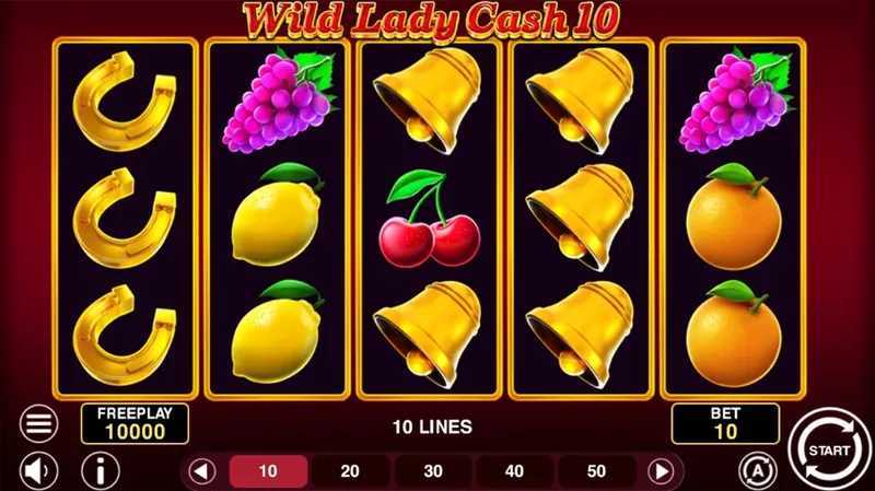 Play Wild Lady Cash 10 by 1spin4win